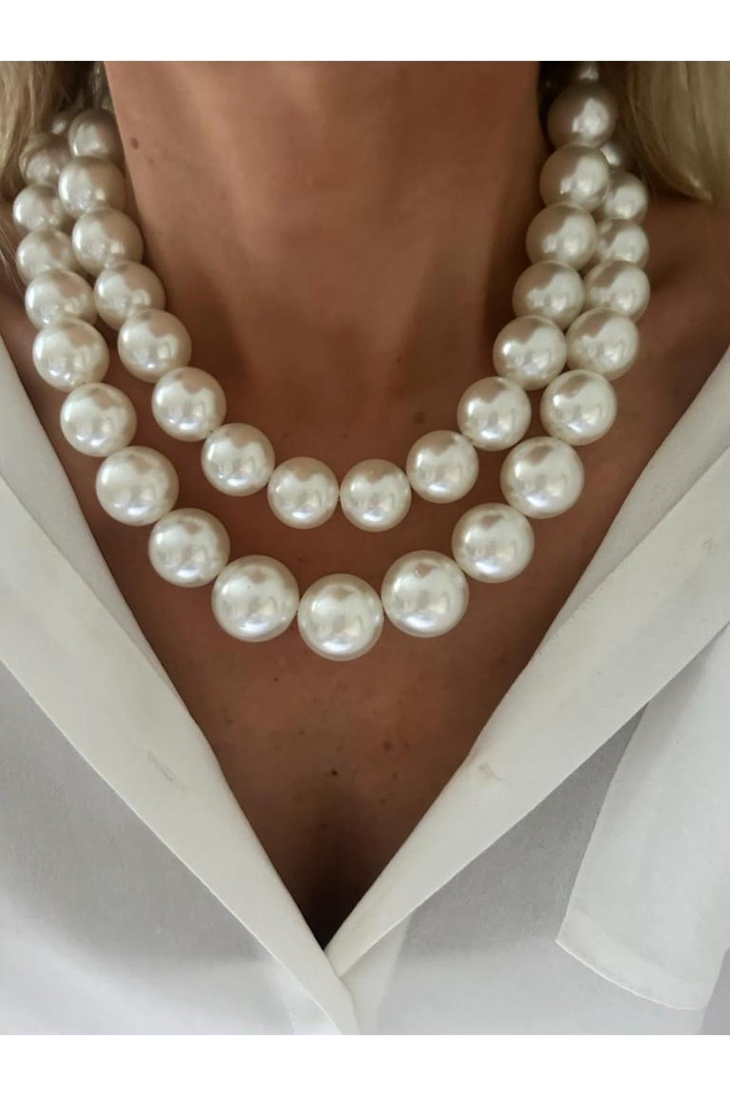 ʟᴀʀɢᴇ ᴀɴᴅ ꜱᴍᴀʟʟ ᴅᴏᴜʙʟᴇ ᴘᴇᴀʀʟ ɴᴇᴄᴋʟᴀᴄᴇ