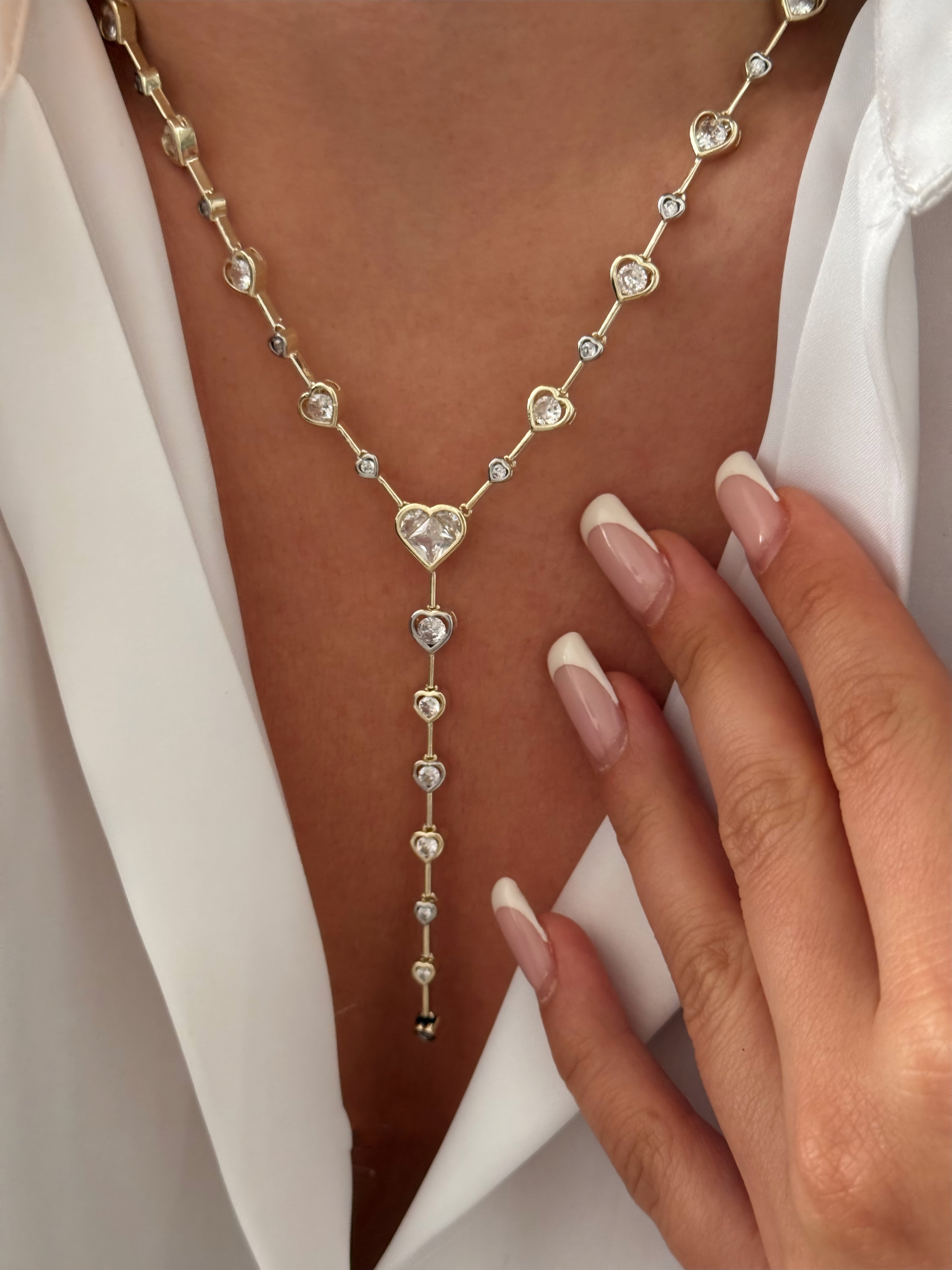 ʏ-ꜱʜᴀᴘᴇᴅ ɴᴇᴄᴋʟᴀᴄᴇ ᴡɪᴛʜ ᴢɪʀᴄᴏɴ ꜱᴛᴏɴᴇꜱ